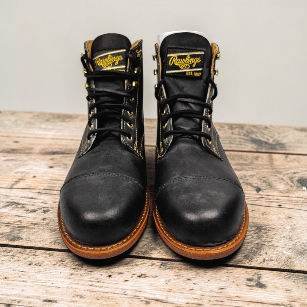 Wolverine 1000 Mile Rawlings Boots Mens‎ 11 Black Gold Glove Leather W08012 NEW - Picture 3 of 16